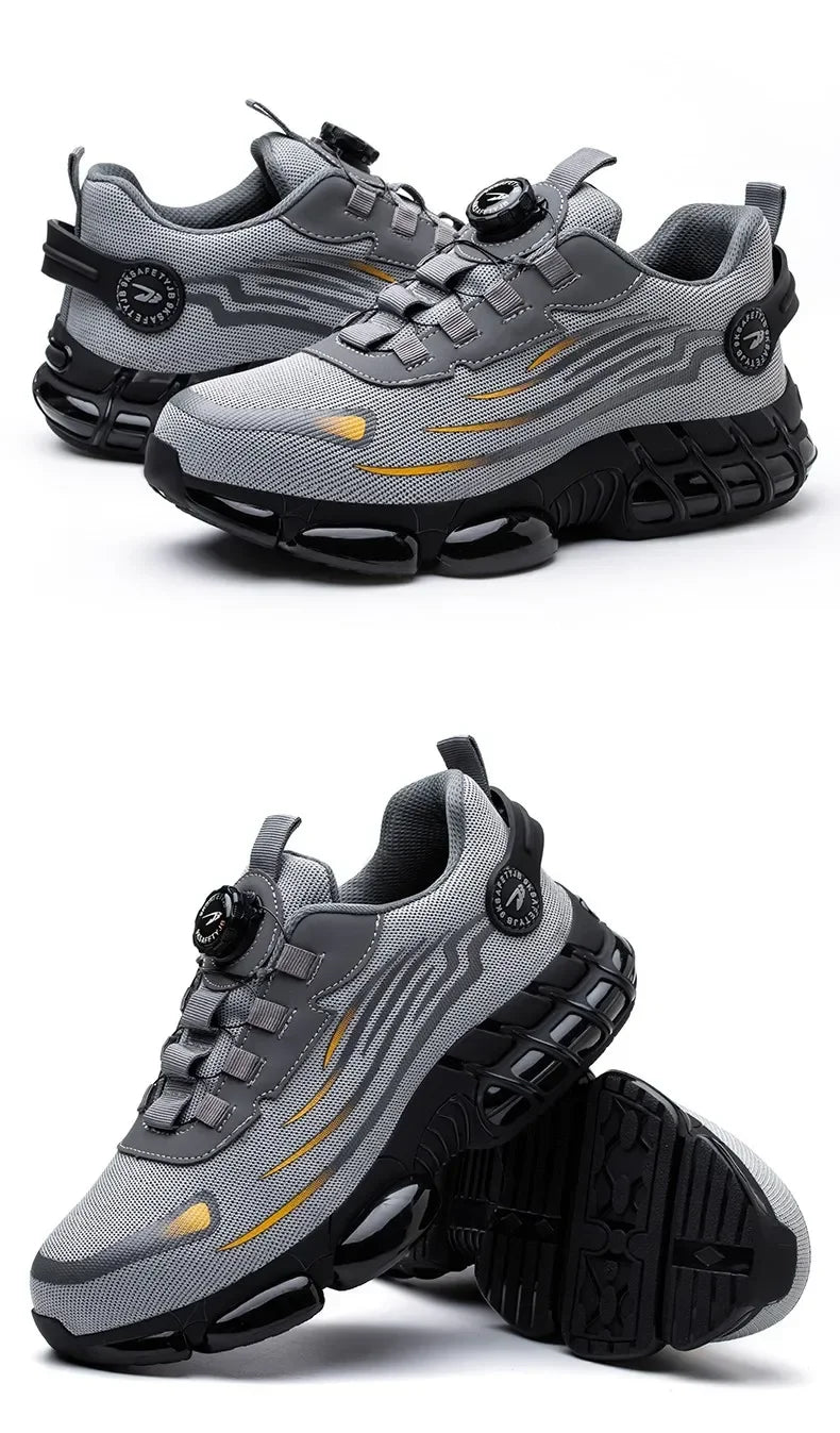 Women Safety Shoes White Lightweight Sneakers