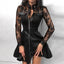 Women's Lace Patchwork Mini Dress