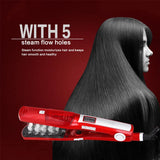 Steam Hair Straightening Brush Iron
