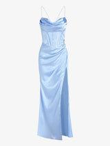 Scarlet Satin Corset Dress