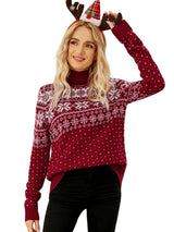 Women Christmas Print Sweater