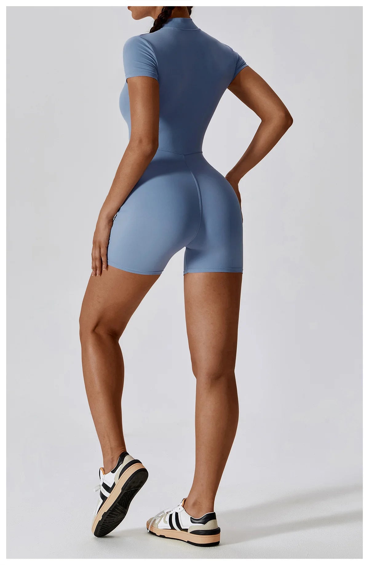 Women Summer Zipper Yoga Jumpsuit