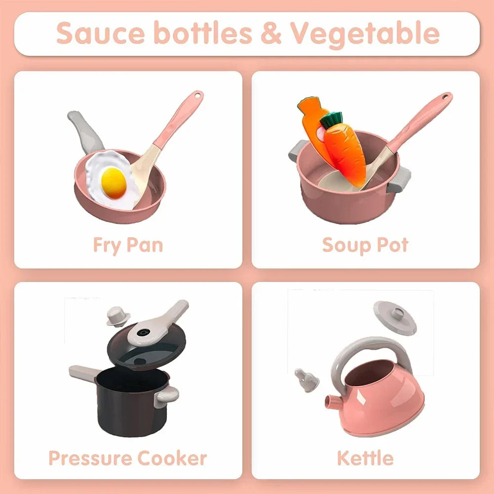 Kids Play Kitchen Accessories Set (92/69/59 PCS)