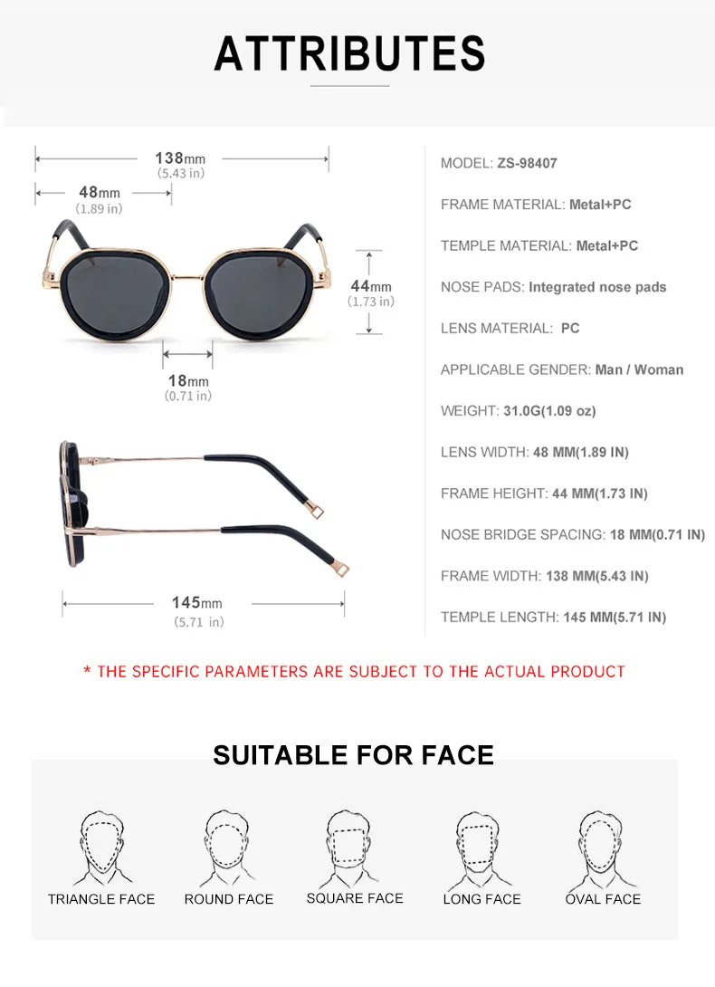 Vintage Round Metal Sunglasses