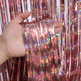 Foil Tinsel Fringe Curtain Backdrop