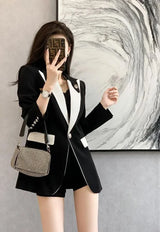 ColorFold™ – Long Tailored Blazer (Colorblock Elegance, On-Sale Collection)