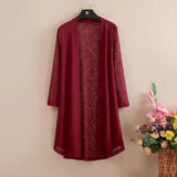 Women Ice Silk Mesh Knit Cardigan 5XL