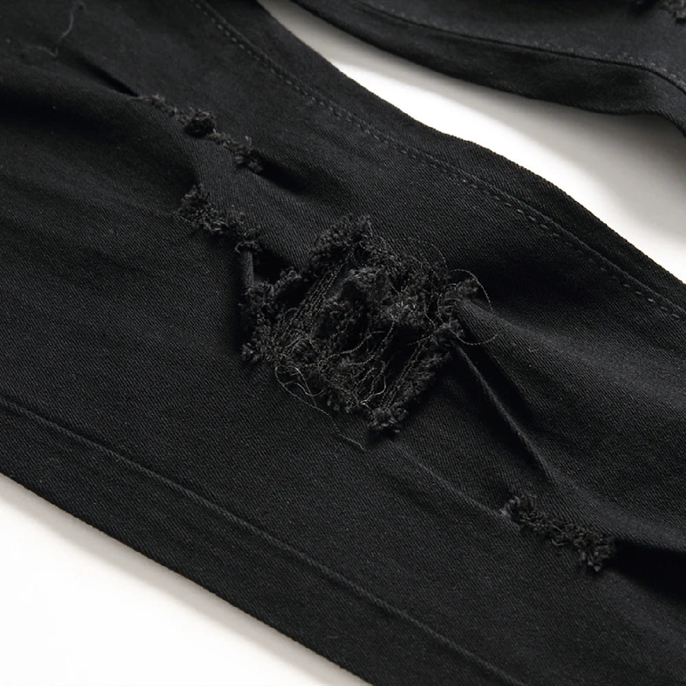 Men’s Ripped Biker Skinny Jeans