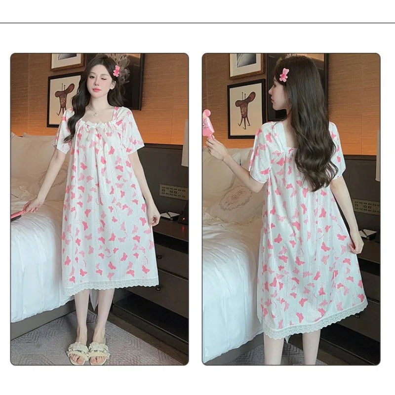 Women 5XL Cotton Sleep Dress