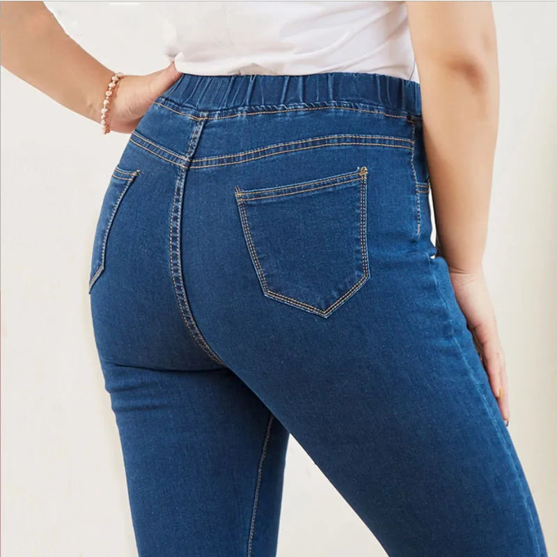 Women High Elastic Curvy Skinny Jeans