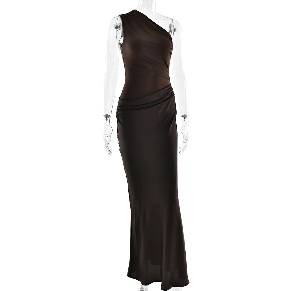 Luxe One-Shoulder Satin Gown