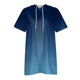 Women Oversized Short Sleeve Hoodie