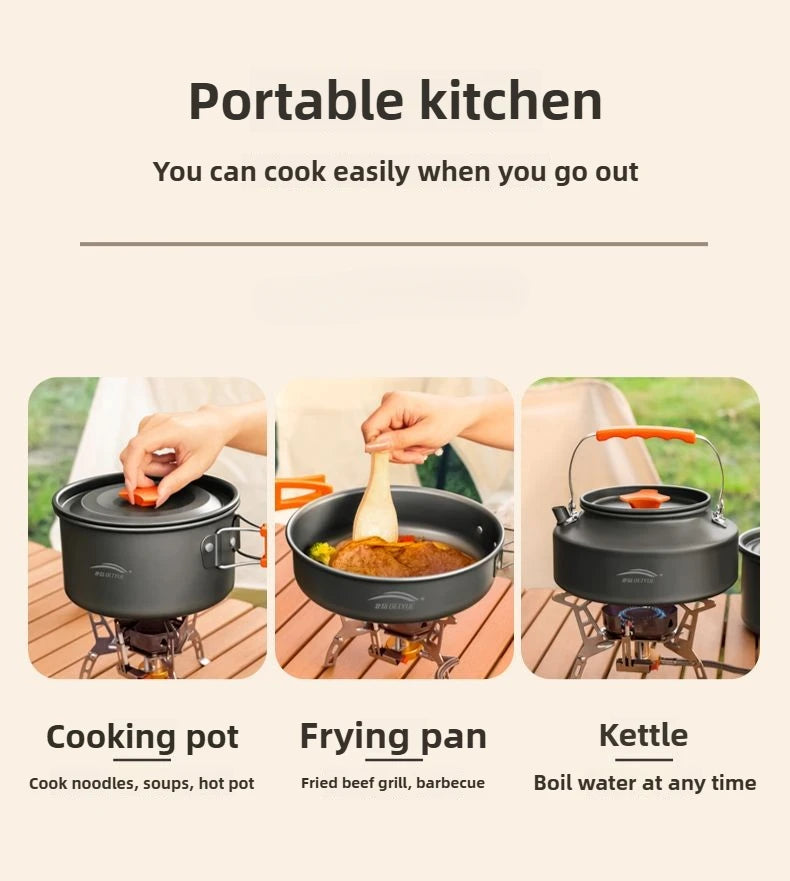 Camping Cookware Combination Set