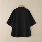 Kyoto Cross V-Neck Tunic Blouse
