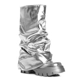 Women Mid Calf Boots Plush Lined Winter Shoes