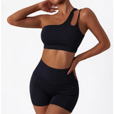 Women Oblique Shoulder Sports Bra