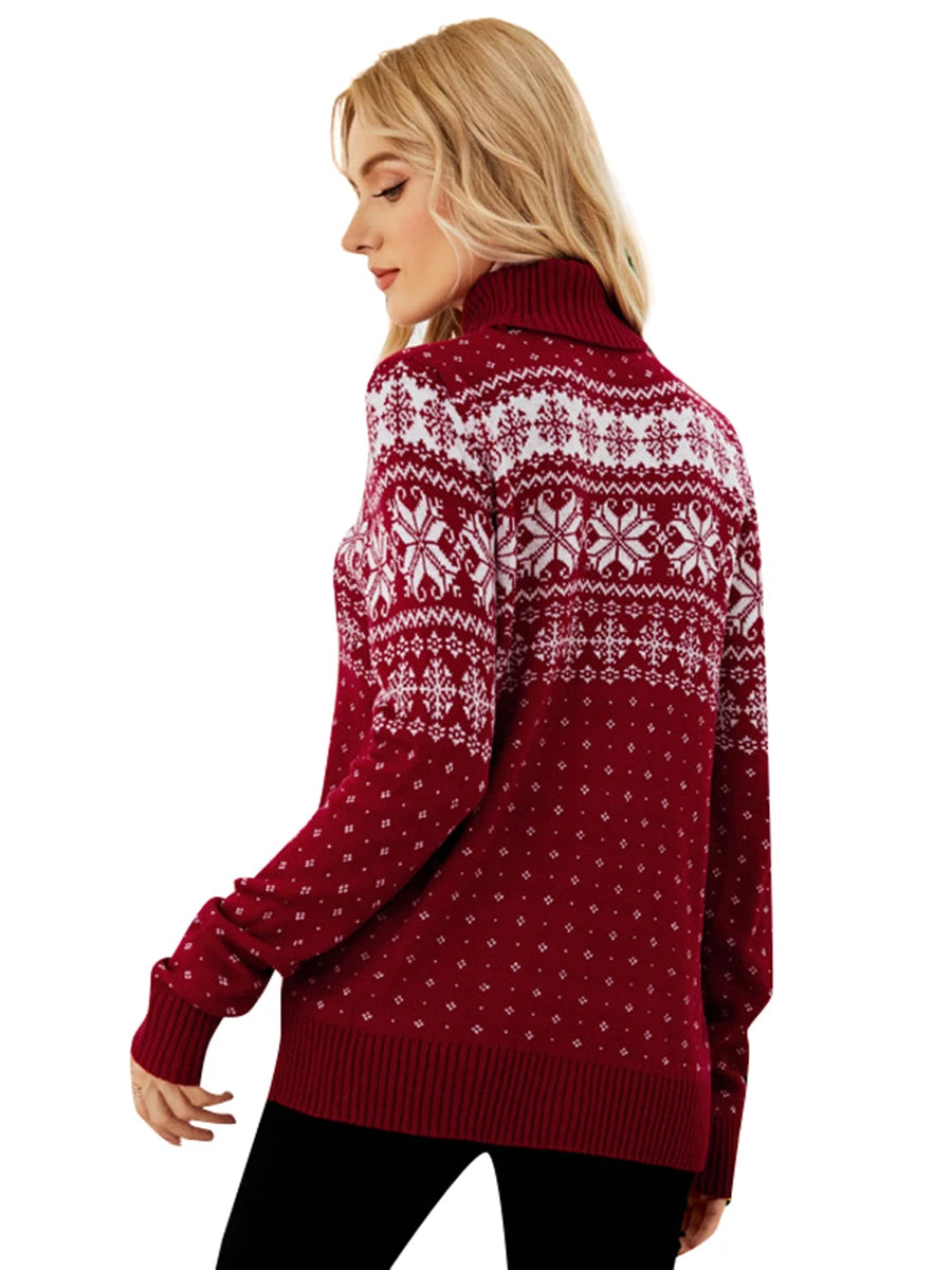Women Christmas Print Sweater