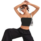 Y2K Solid Crop Tank