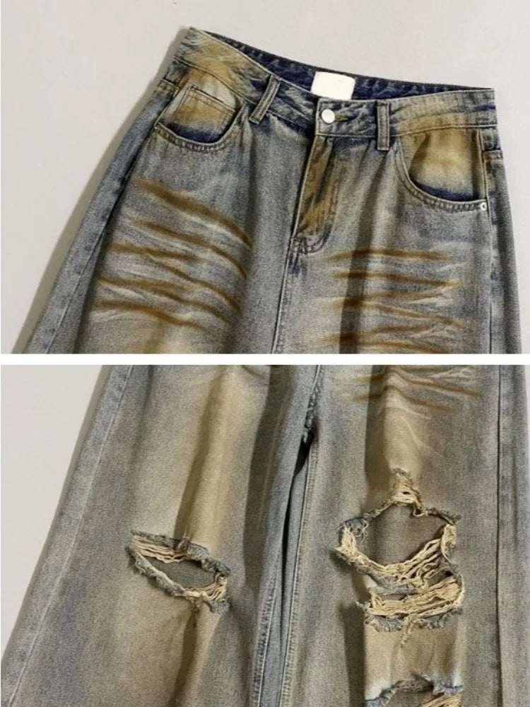 Ripped Retro Y2K High Waist Jeans