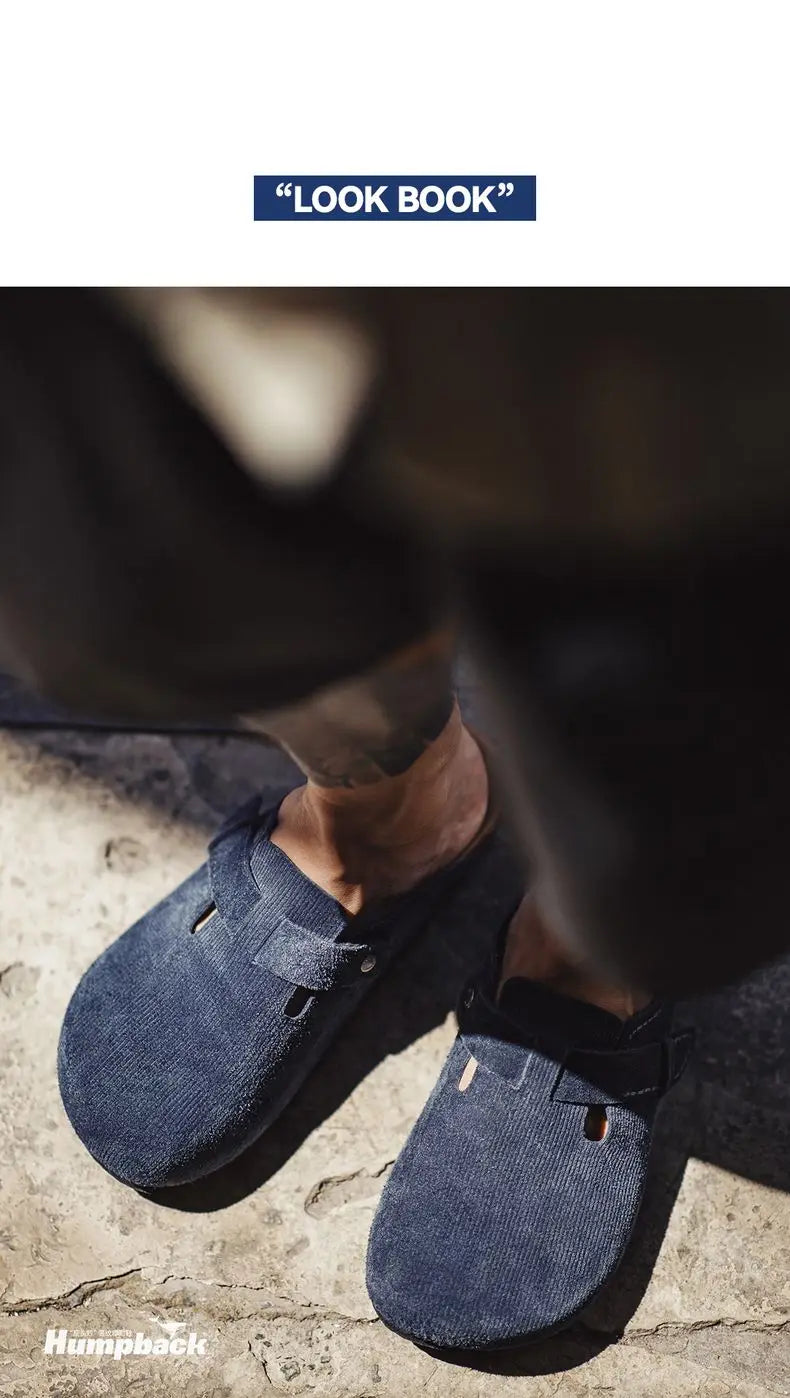 Men Blue Mule Shoes