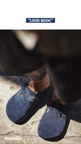 Men Blue Mule Shoes