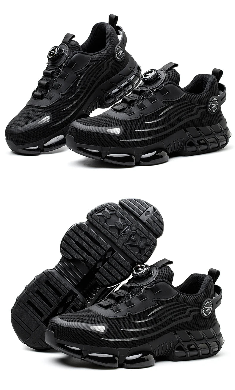 Men Rotating Button Safety Sneakers