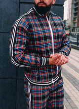 Men's Checkered Sports Tracksuit