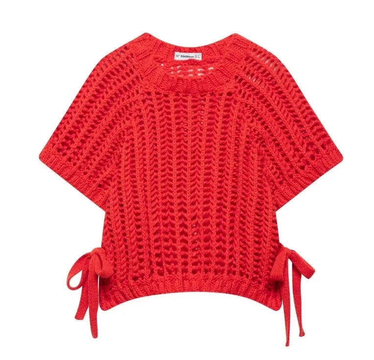 Women's Side Bow Knitted Pullover