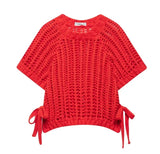 Women's Side Bow Knitted Pullover