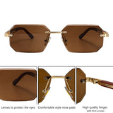 Elite Rimless Rectangle Sunglasses