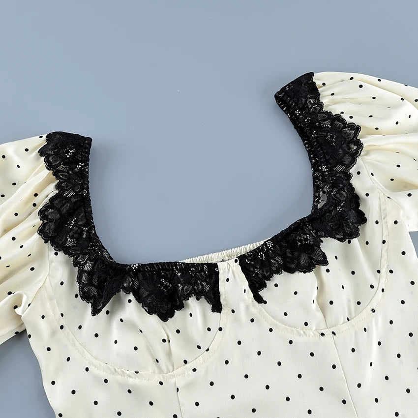 Vintage Charm Polka Dot Blouse