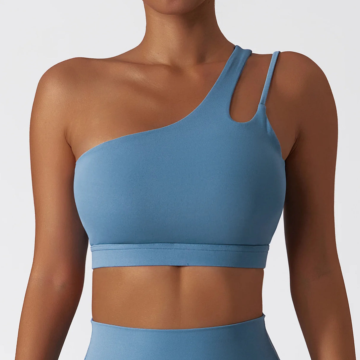 Women Oblique Shoulder Sports Bra
