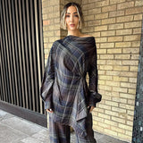 Women's Plaid 2 Piece Set