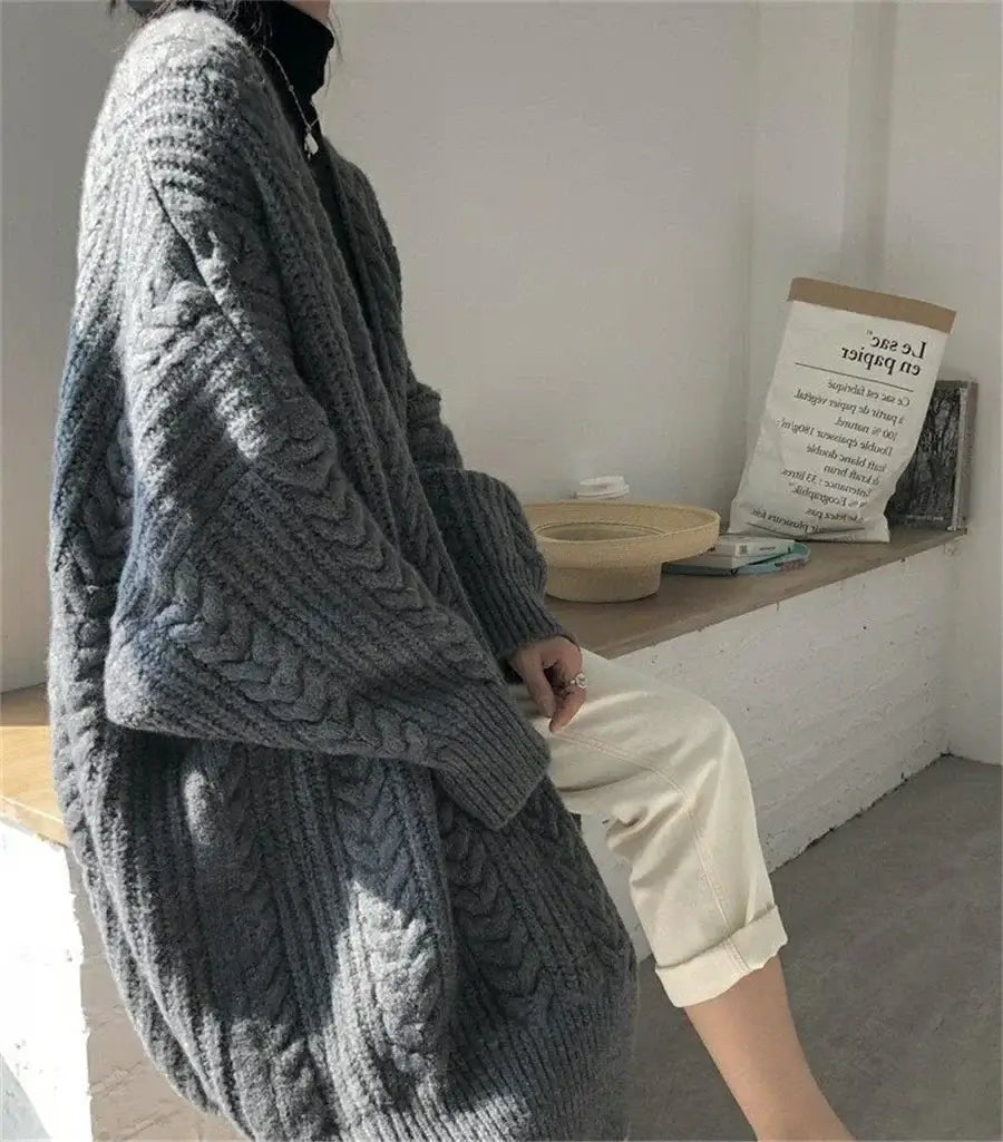 Women Hollow V-Neck Knit Cardigan