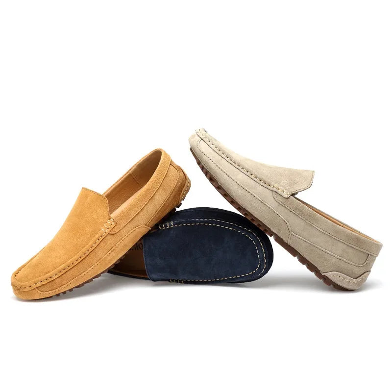 Men’s 2025 Luxury Suede Boat Loafers