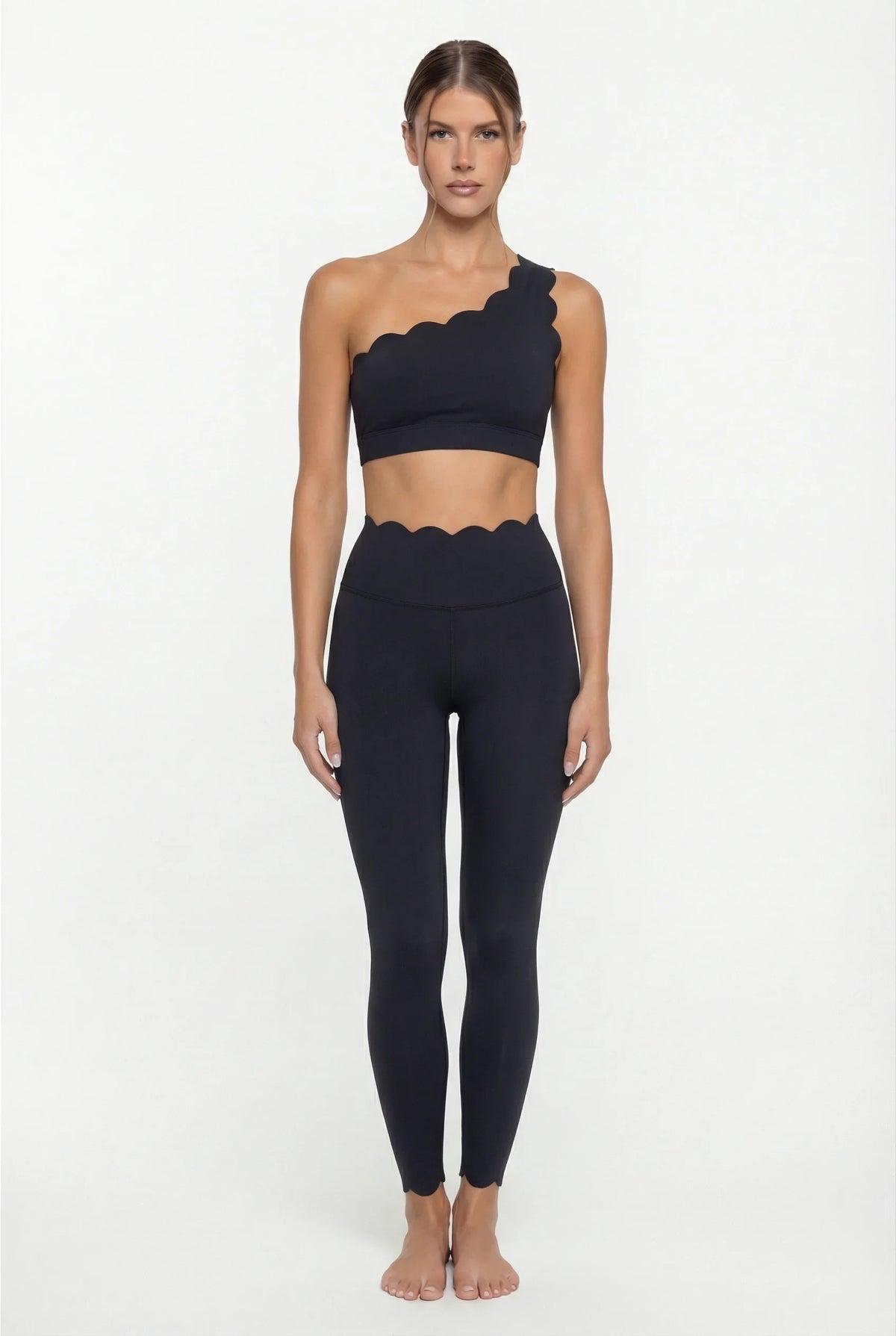 Blush One-Shoulder Yoga Set