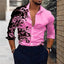 Crimson Floral Dress Shirt