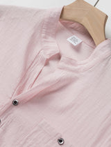 Heritage Linen Stand Collar Shirt