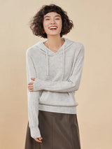 Women's 100% Cashmere Hooded Sweater
