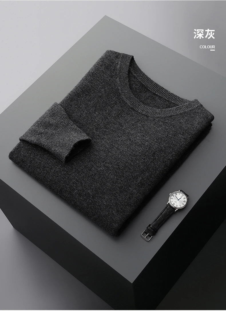 Men Merino Wool Pullover Sweater