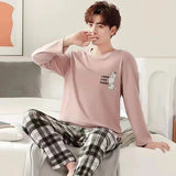 Men’s Cartoon Striped Pajama Set