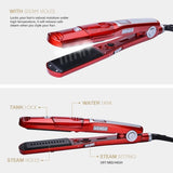 Steam Hair Straightening Brush Iron