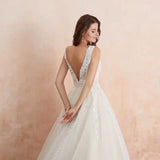 Women's Lace Applique Ball Gown