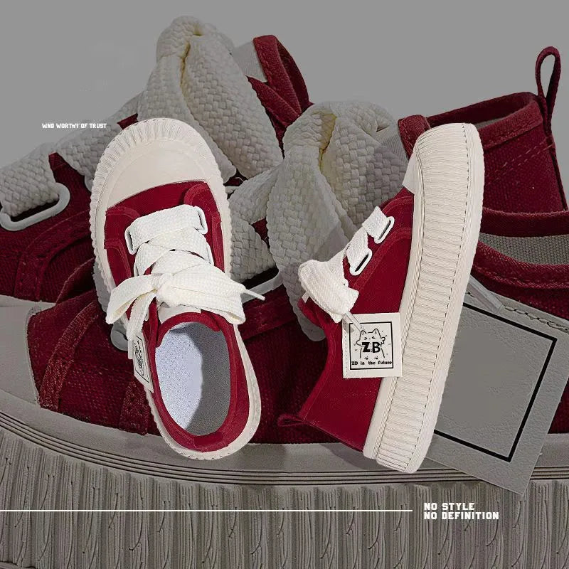 Women Canvas Shoes Soft Sole Lace Up Sneakers