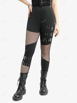 Women Plus Size Gothic Patchwork Pants