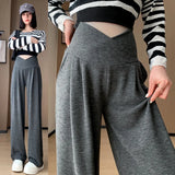 Wide-Leg Low-Waist Maternity Pants