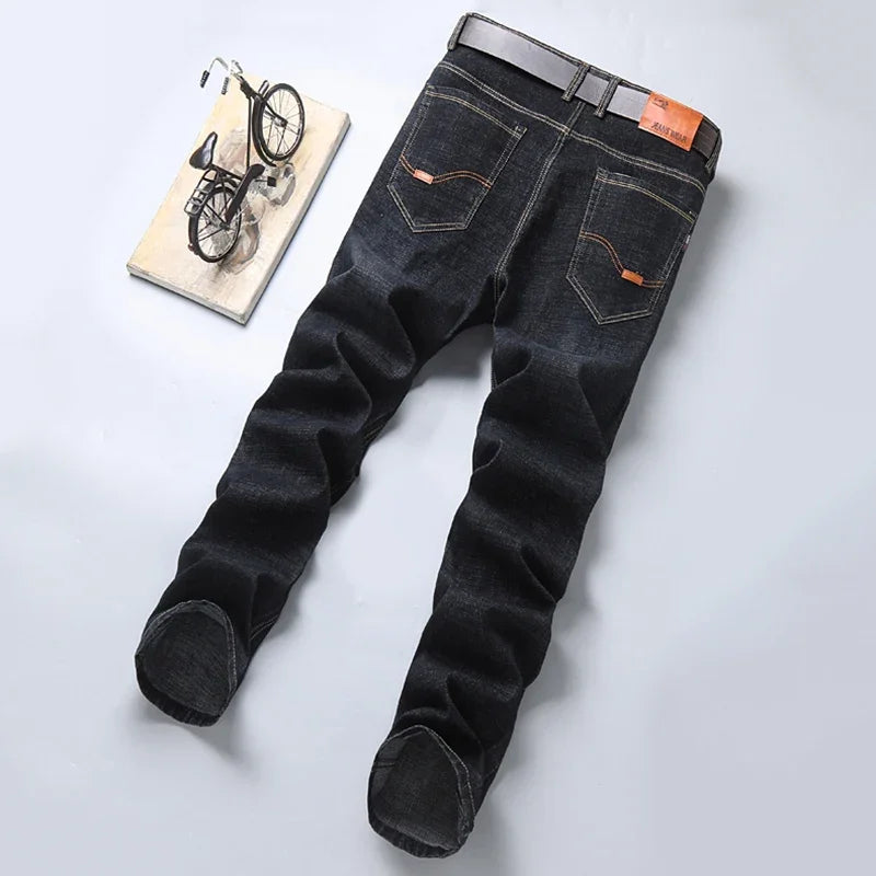 Men’s Classic Black Biker Jeans