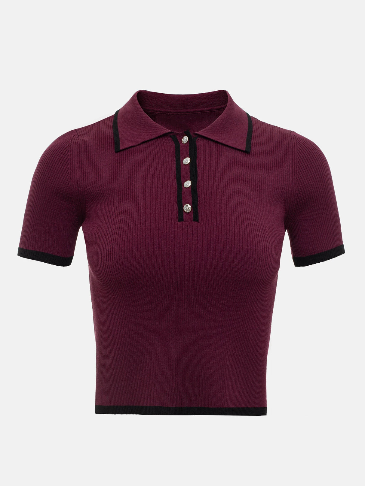 Women's Slim Contrast Knit Pullover