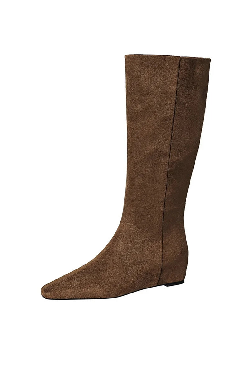 Korean Suede Knee High Boots