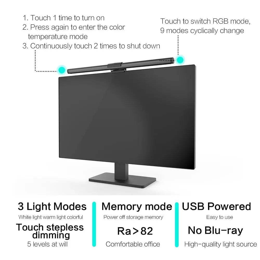LED Monitor Light Bar Desk Lamp